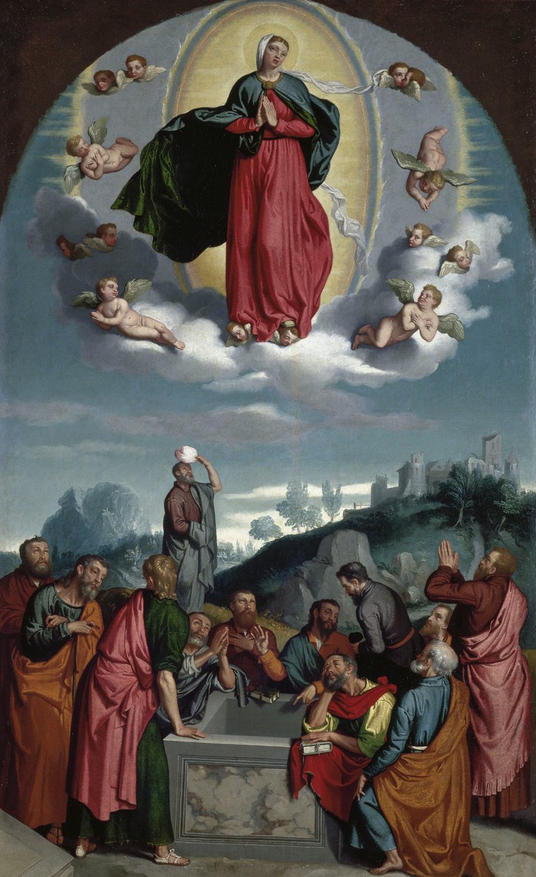 Nanebevzetí Panny Marie od Giovanni Battista Moroni