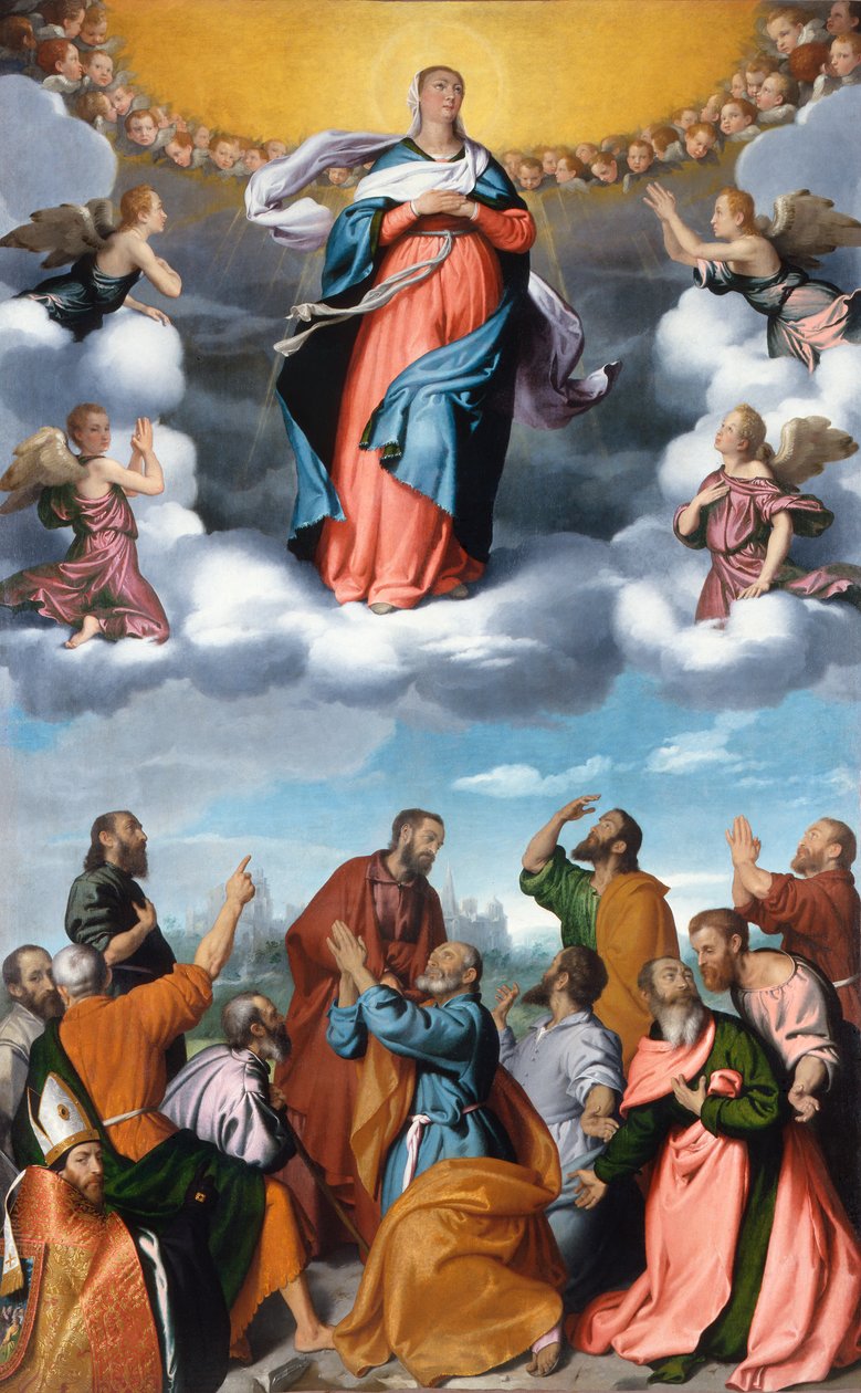 Nanebevzetí Panny Marie od Giovanni Battista Moroni