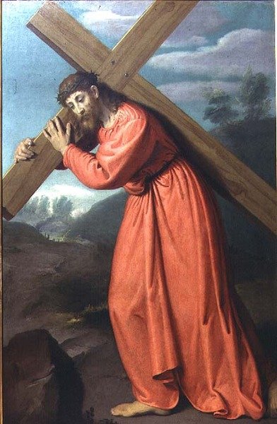 Kristus nesoucí kříž, kolem roku 1565 od Giovanni Battista Moroni