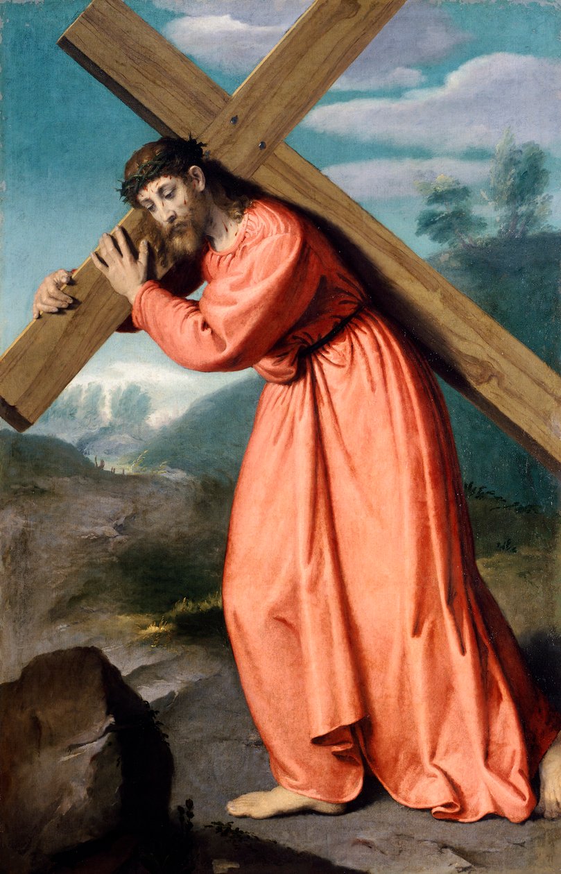 Kristus nesoucí kříž, Giovanni Battista Moroni (1525, cca 1578), svatyně Panny Marie Slzy, Albino od Giovanni Battista Moroni