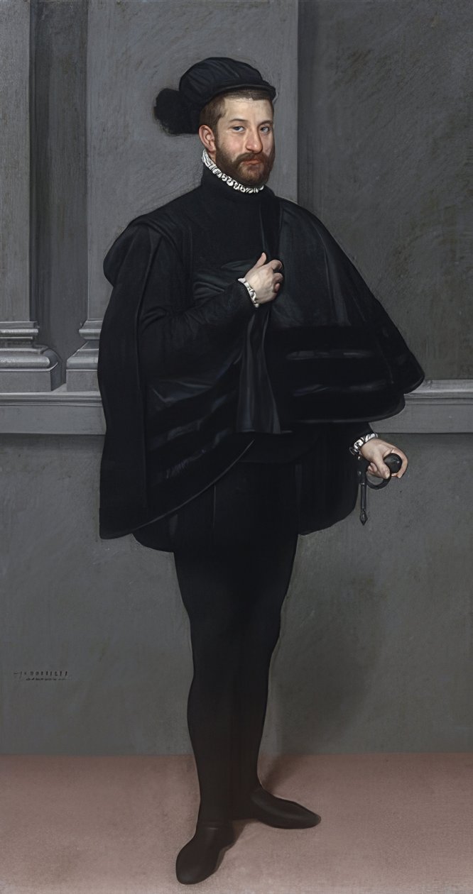 Rytíř v černém. 1567 od Giovanni Battista Moroni