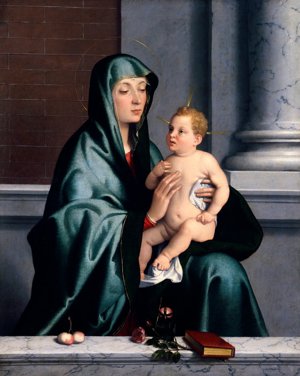 Giovanni Battista Moronin Madonna ja lapsi (noin 1525-1578) od Giovanni Battista Moroni