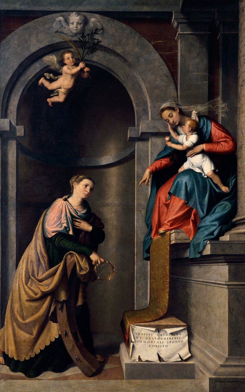 Svatba svaté Kateřiny od Giovanniho Battisty Moroniho (1525 kolem 1578), olej na plátně, kostel svatého Bartoloměje, Almenno od Giovanni Battista Moroni