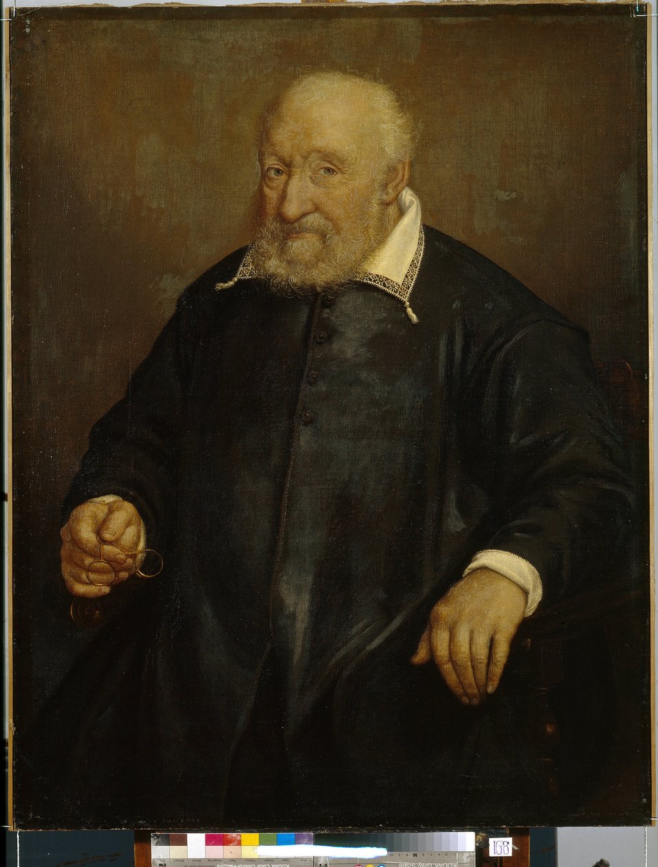 Portrét Christofora Novatiho (?) (Portrét C. Novatiho). Obraz Giovan Battista Moroni (1520 nebo 1525-1578), olej na plátně. Italské umění (Bergamo) od Giovanni Battista Moroni