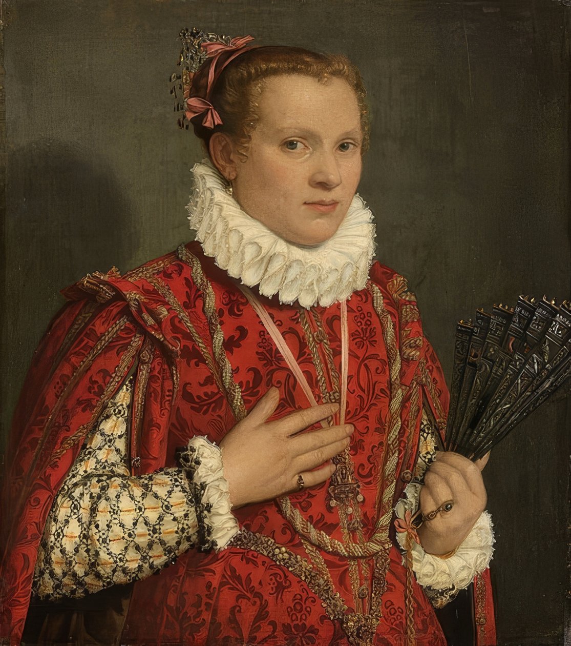 Portrét mladé ženy. 1560-78 od Giovanni Battista Moroni