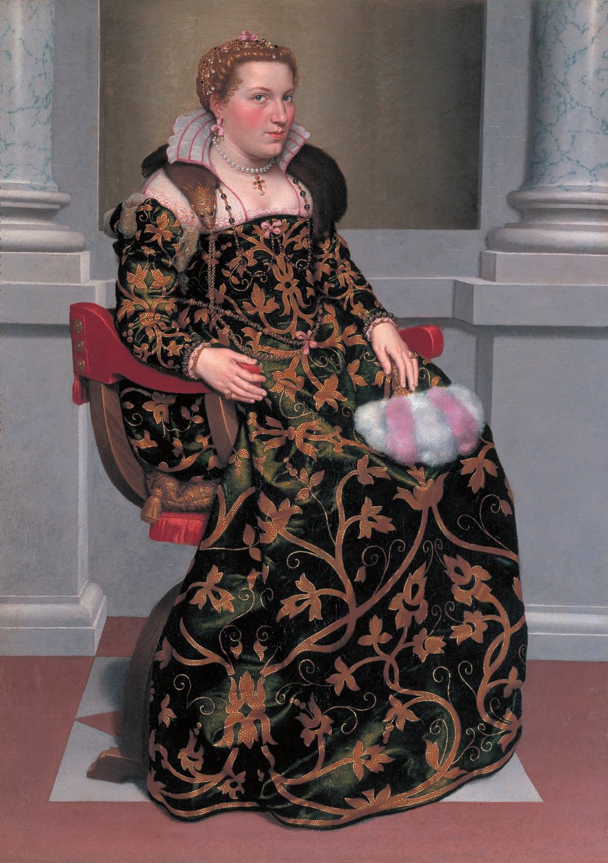Portrét Isotty Brembati Grumelliové od Giovanni Battista Moroni