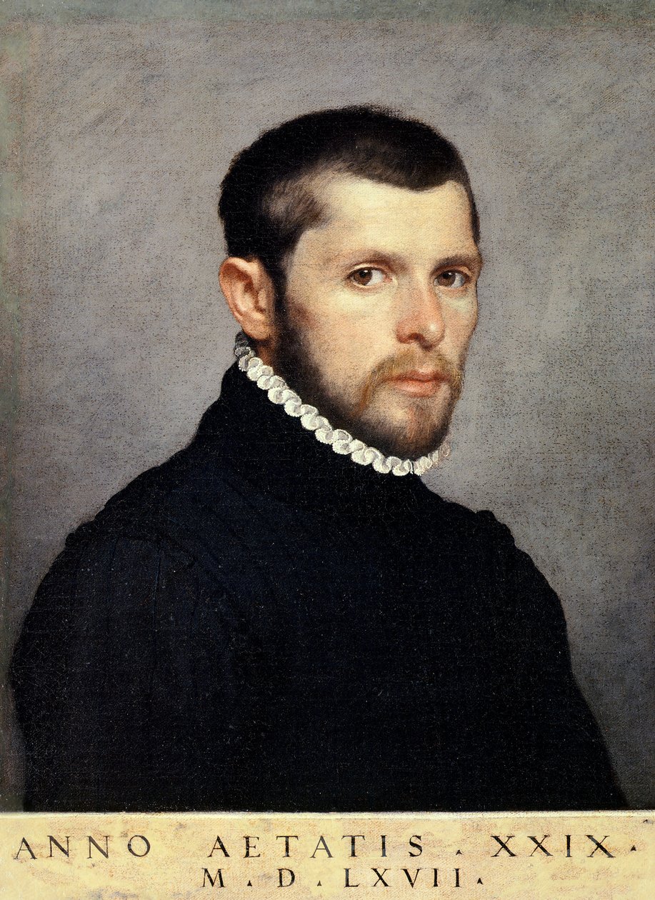 Nuoren miehen muotokuva, Giovanni Battista Moroni (n. 1525-1578), öljy kankaalle, 44,4x56,9 cm od Giovanni Battista Moroni
