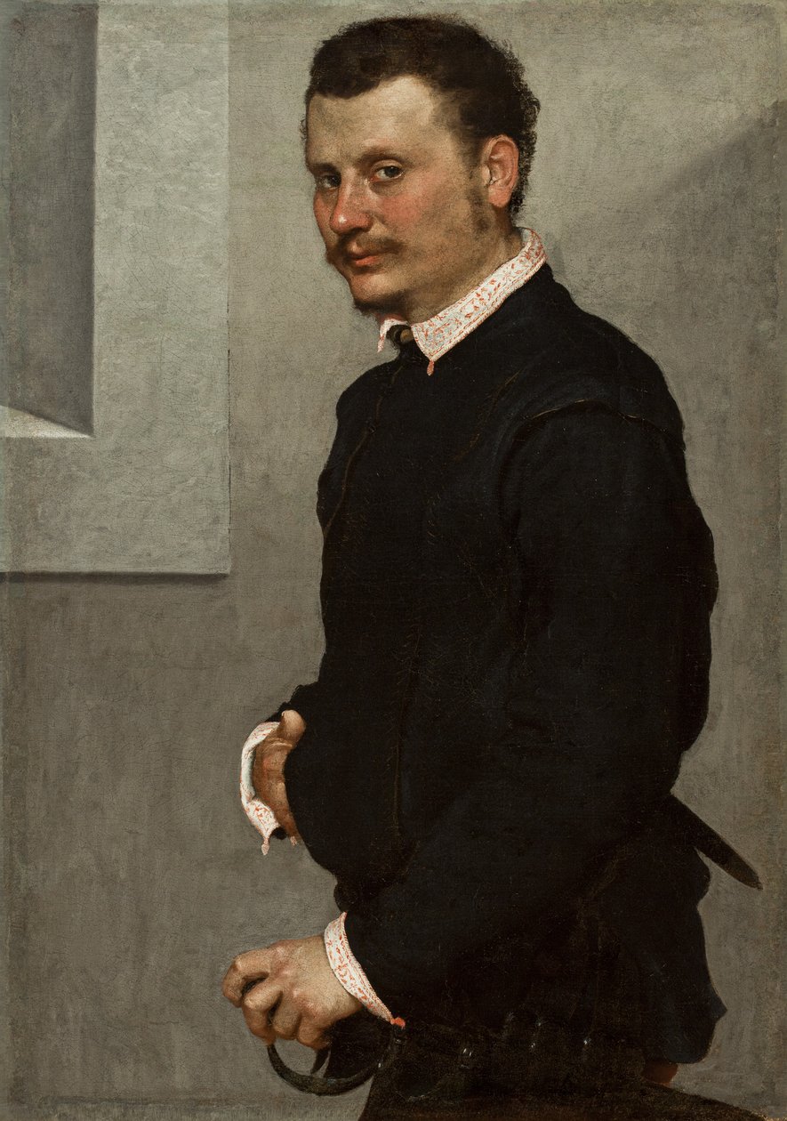 Portrét muže, kolem 1520-24 od Giovanni Battista Moroni