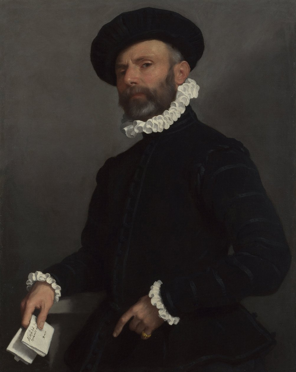 Portrét muže držícího dopis LAvvocato, c. 1570 od Giovanni Battista Moroni