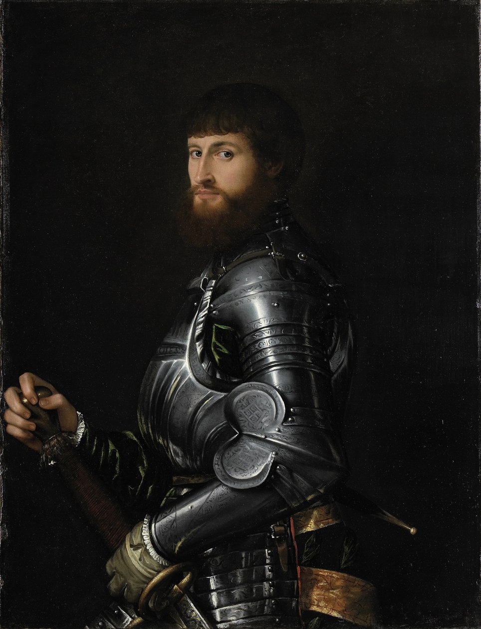 Portrét šlechtice v brnění, mezi 1540 a 1560 od Giovanni Battista Moroni