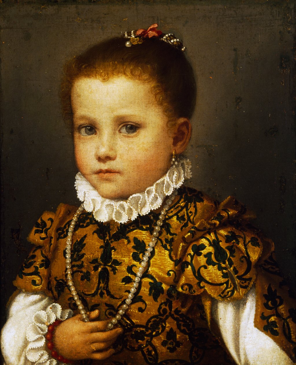 Portrét malé holčičky z domu Redetti od Giovanni Battista Moroni
