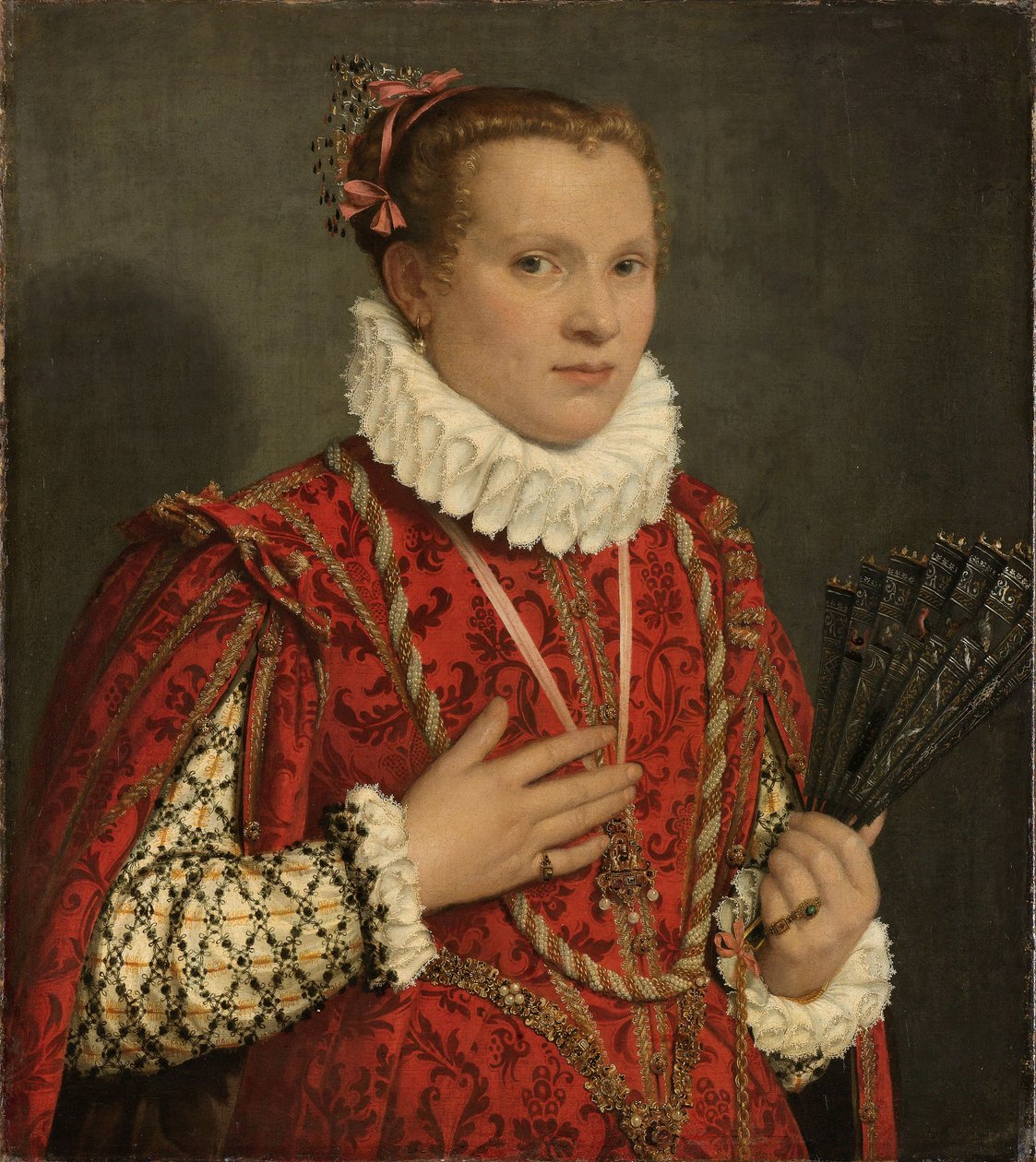 Portrét mladé ženy od Giovanni Battista Moroni