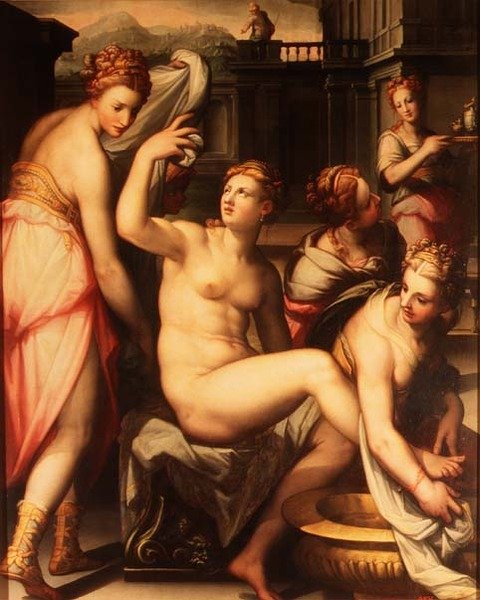 Bathsheba koupání od Giovanni Battista Naldini