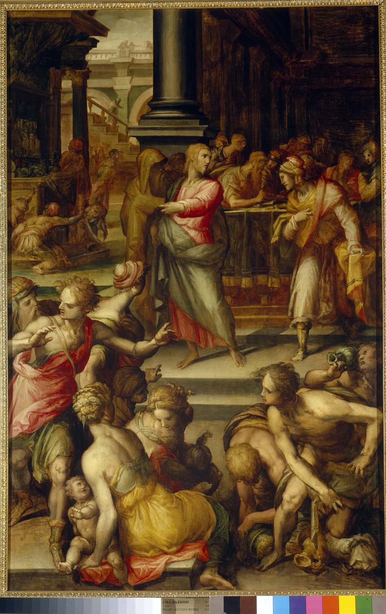 Povolání svatého Matěje. Obraz Giovanni Battista Naldini (1537-1591), olej na dřevě, kolem roku 1583. Italské umění (Florencie) od Giovanni Battista Naldini