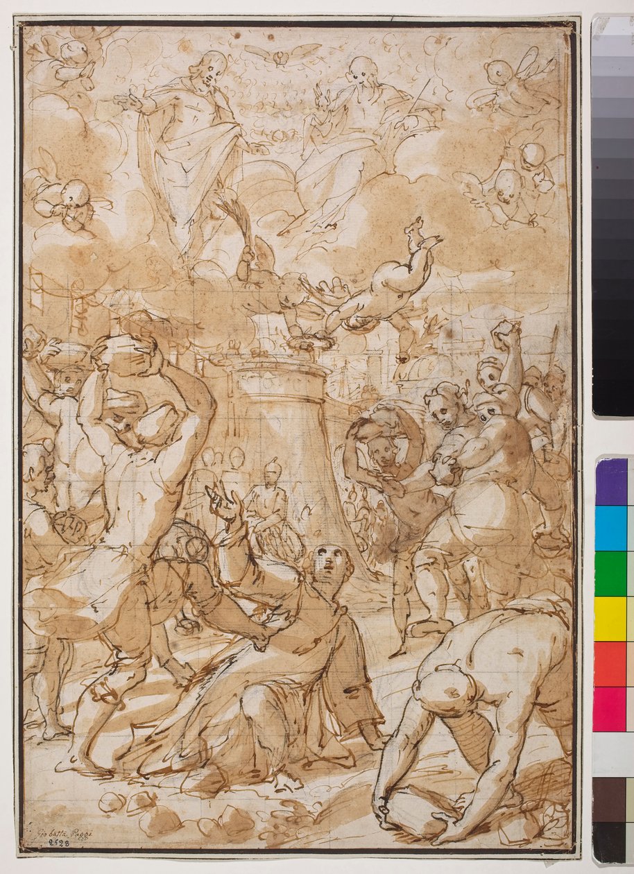 Kamenování svatého Štěpána, počátek 17. století od Giovanni Battista Paggi