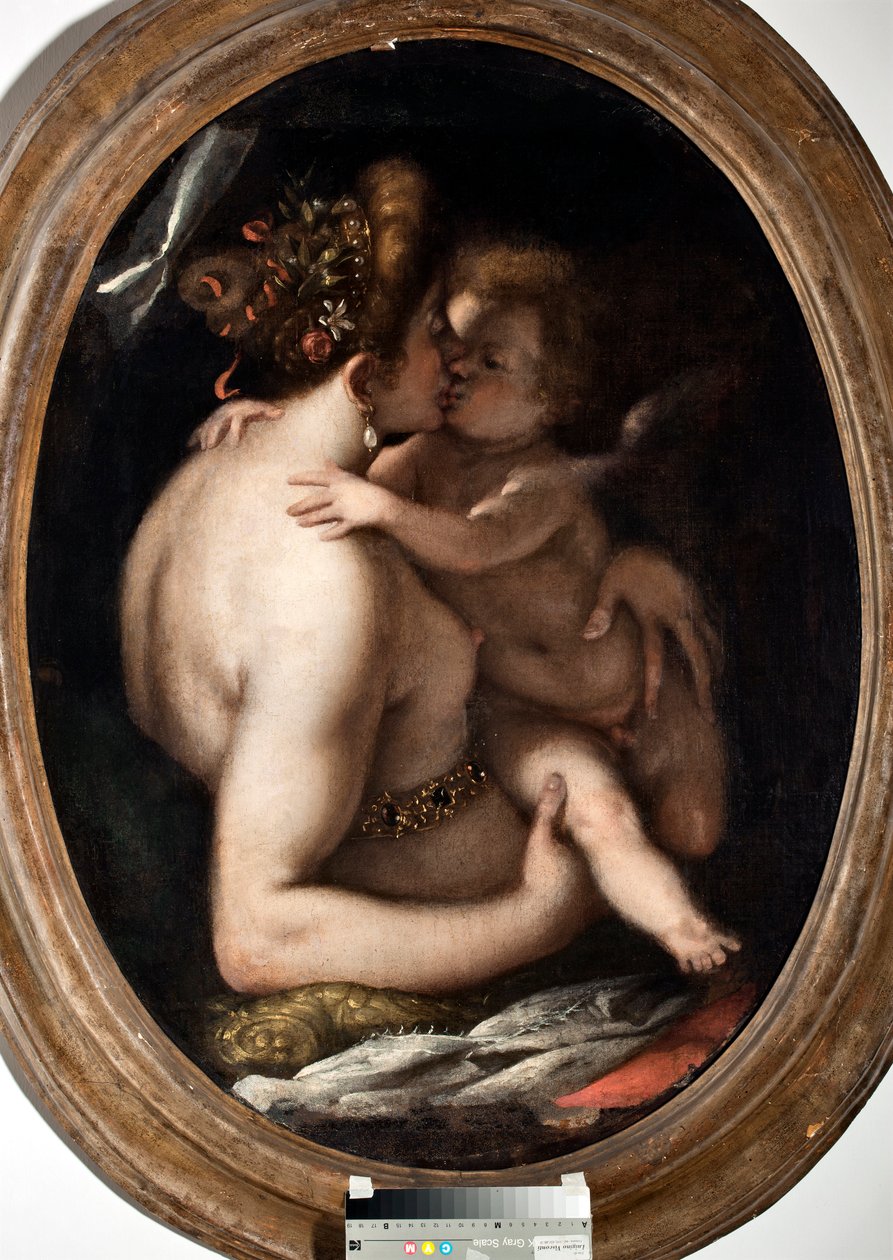 Venuše a Amor (Venuše a Amor) Malba Giovanniho Battisty Paggiho (1554-1627) Genes, Musei di Strada Nuova inv n PB 1409 od Giovanni Battista Paggi
