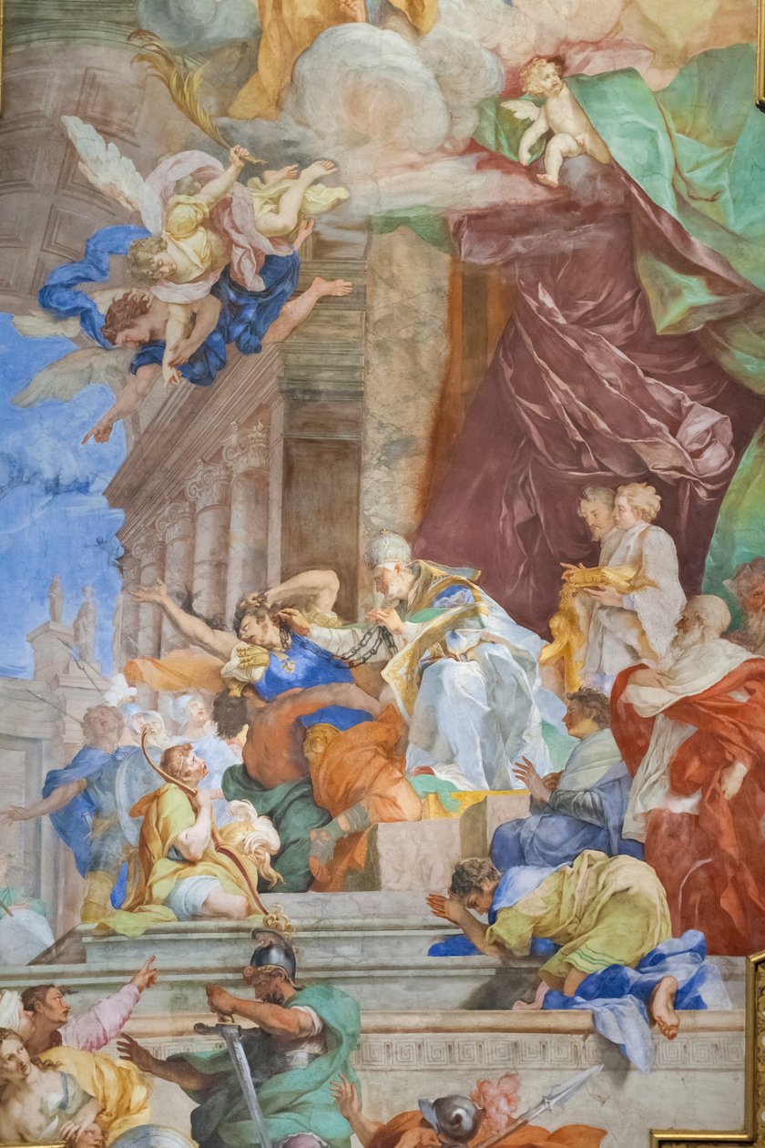 Zázrak řetězů uprostřed kazety, detail od Giovanni Battista Parodi