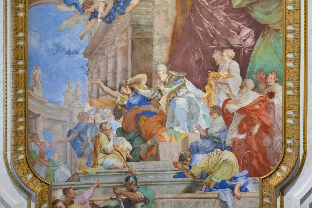 Zázrak řetězů uprostřed kazety, detail od Giovanni Battista Parodi