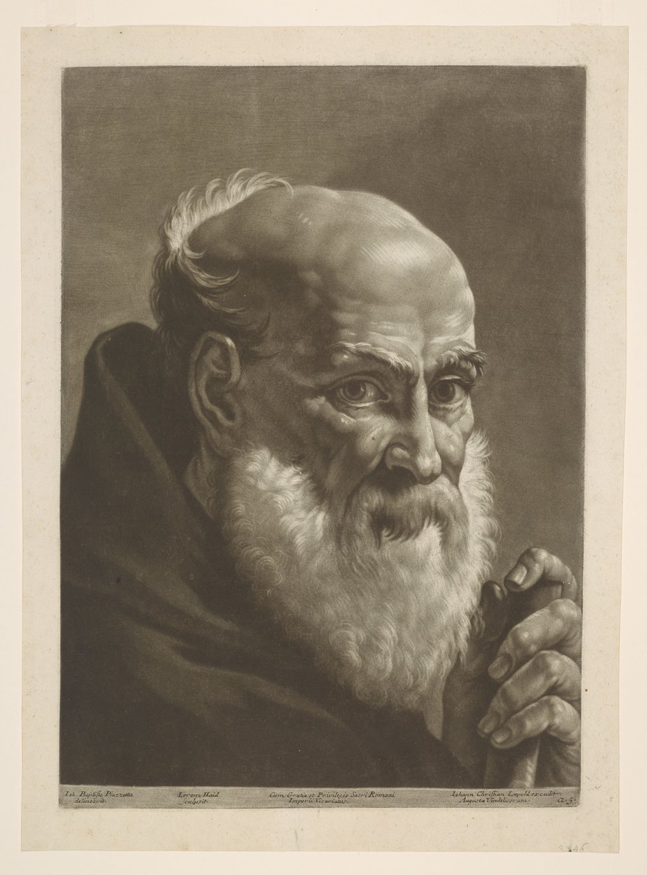 Vousatý mnich od Giovanni Battista Piazzetta