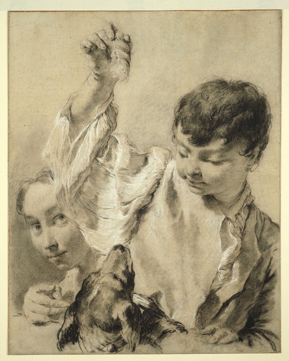 Giacomo krmí psa od Giovanni Battista Piazzetta