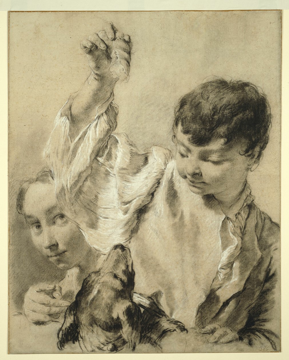 Giacomo krmí psa od Giovanni Battista Piazzetta