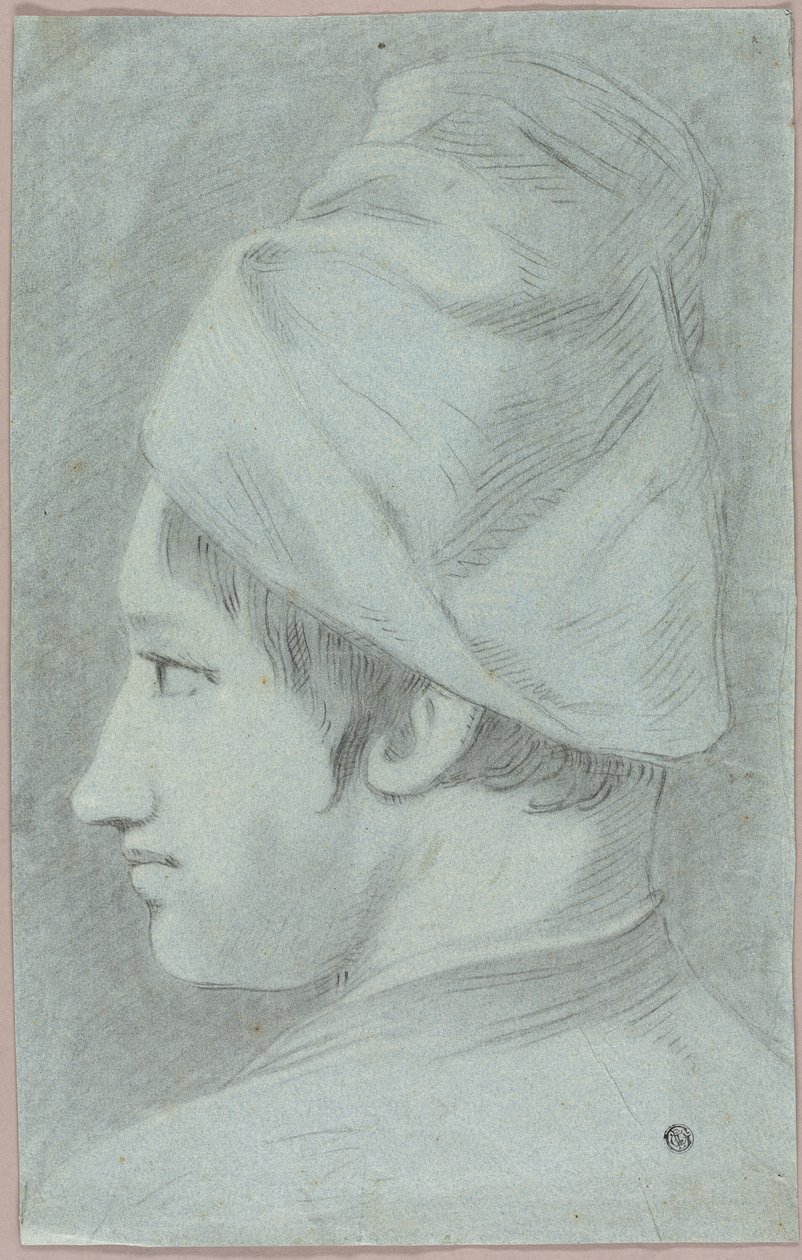 Hlava chlapce s kloboukem z profilu od Giovanni Battista Piazzetta