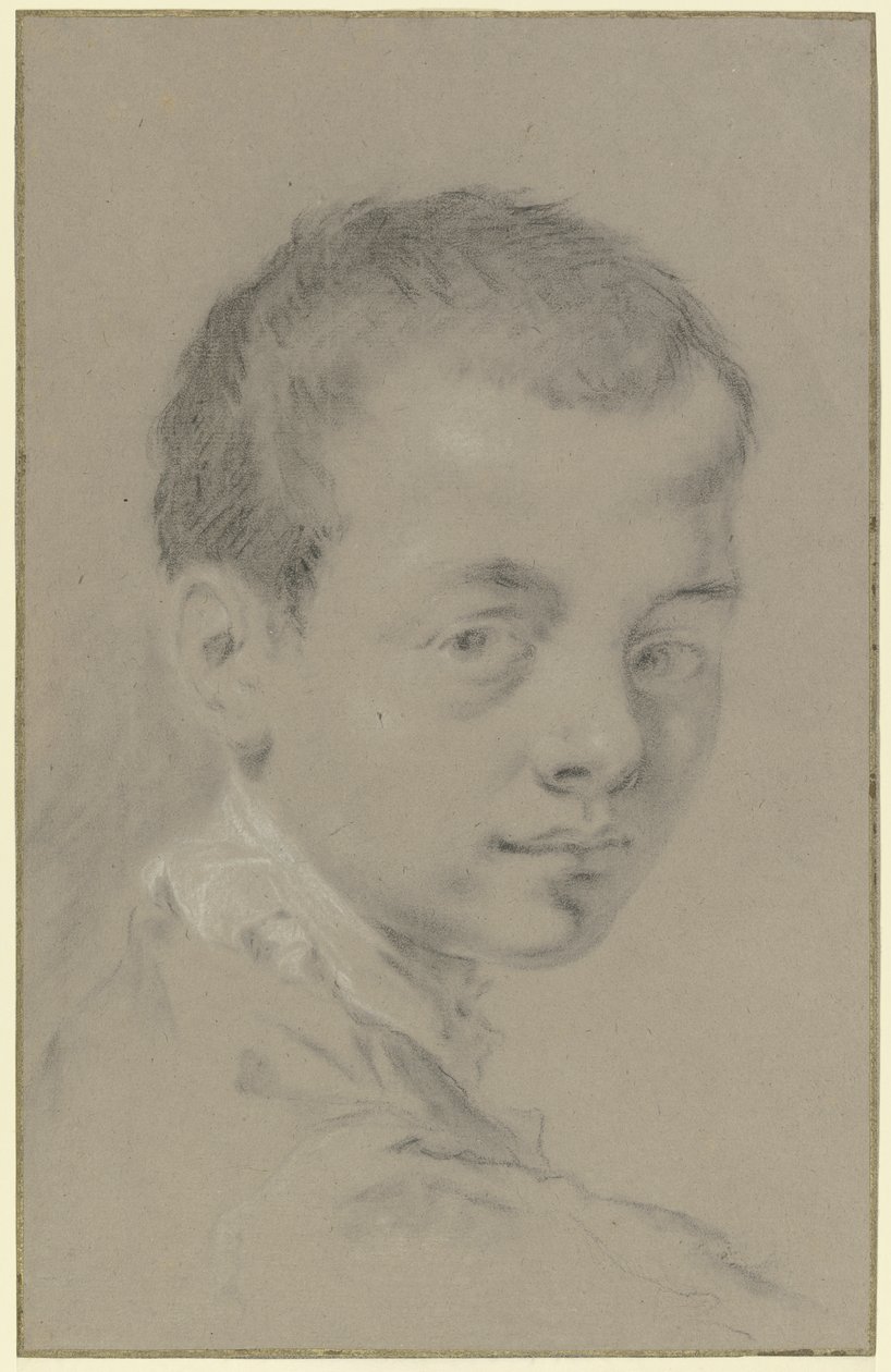 Hlava chlapce, pohled ze tří čtvrtin od Giovanni Battista Piazzetta