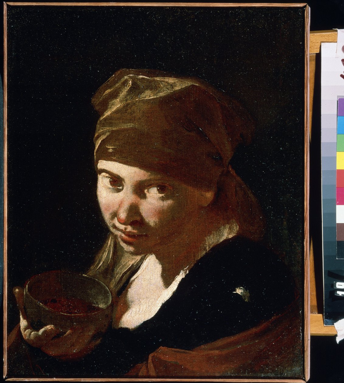 ""Portrait Of A Little Girl"" Dítě skromného původu, sluha nebo rolník. Obraz Giovana Battisty (Giambattista) Piazzetta (1683-1754) Muzeum umění Michaila Krošitského z 18. století, Sevastopol (Sevastopol) Ukrajina od Giovanni Battista Piazzetta
