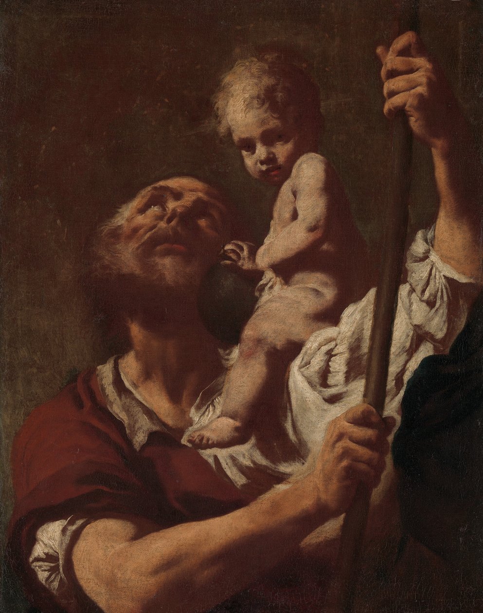Svatý Kryštof nesoucí Jezulátko, 30. léta 18. století. od Giovanni Battista Piazzetta