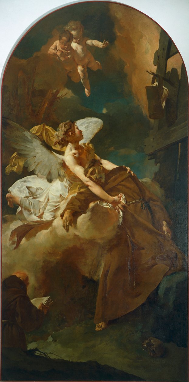 Extáze svatého Františka, Giovanni Battista Piazzetta (1682-1754). od Giovanni Battista Piazzetta