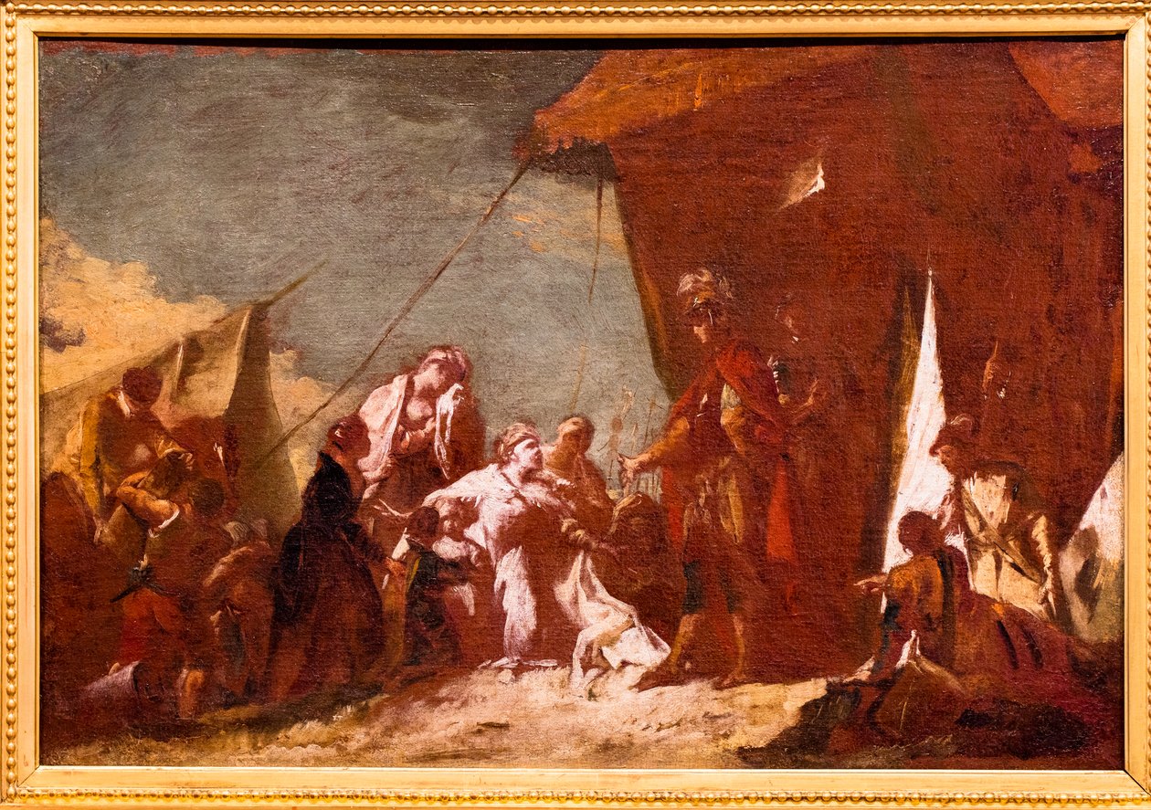 Dareiova rodina prosí Alexandra od Giovanni Battista Piazzetta