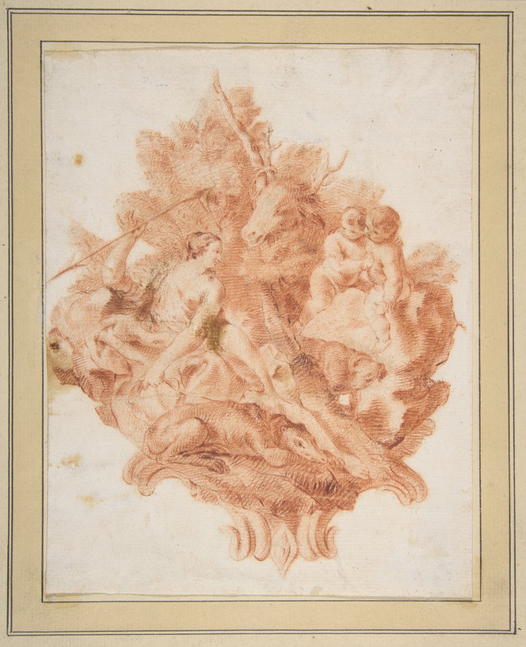 Vignette zur Illustration von Torquato Tassos "Gerusalemme Liberata" (X:78) od Giovanni Battista Piazzetta