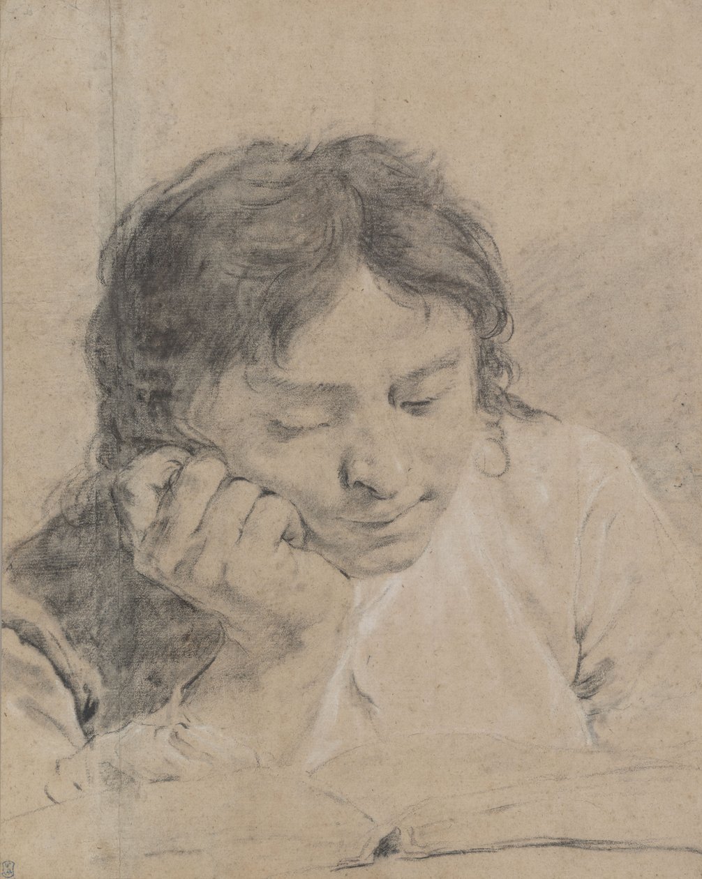 Malý chlapec čte knihu od Giovanni Battista Piazzetta