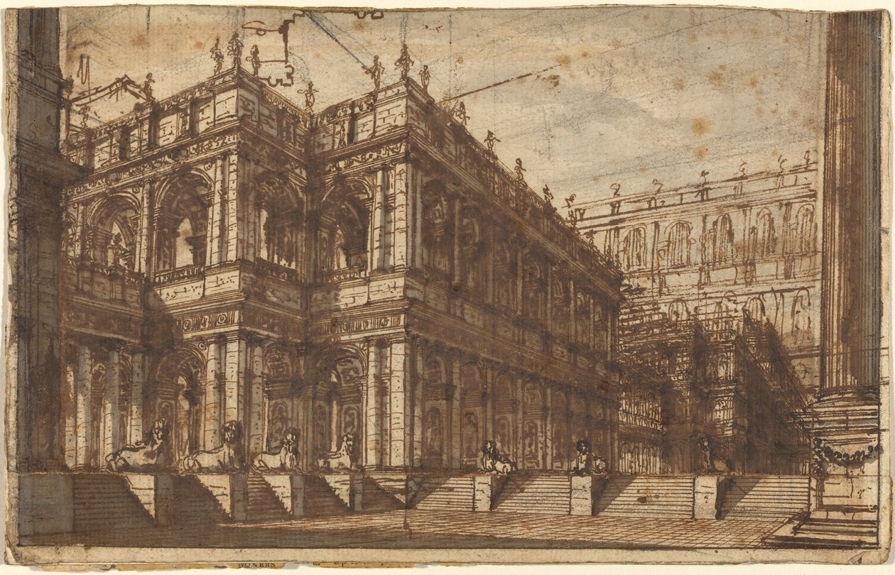 Ancient Forum with Porticos od Giovanni Battista Piranesi