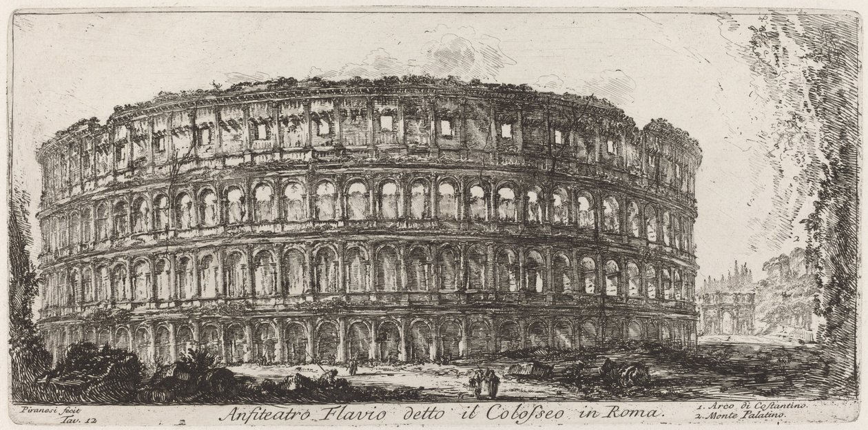 Flaviův amfiteátr známý jako Koloseum od Giovanni Battista Piranesi