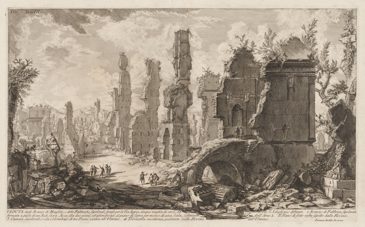 Starožitnosti Říma: Appian Way od Giovanni Battista Piranesi
