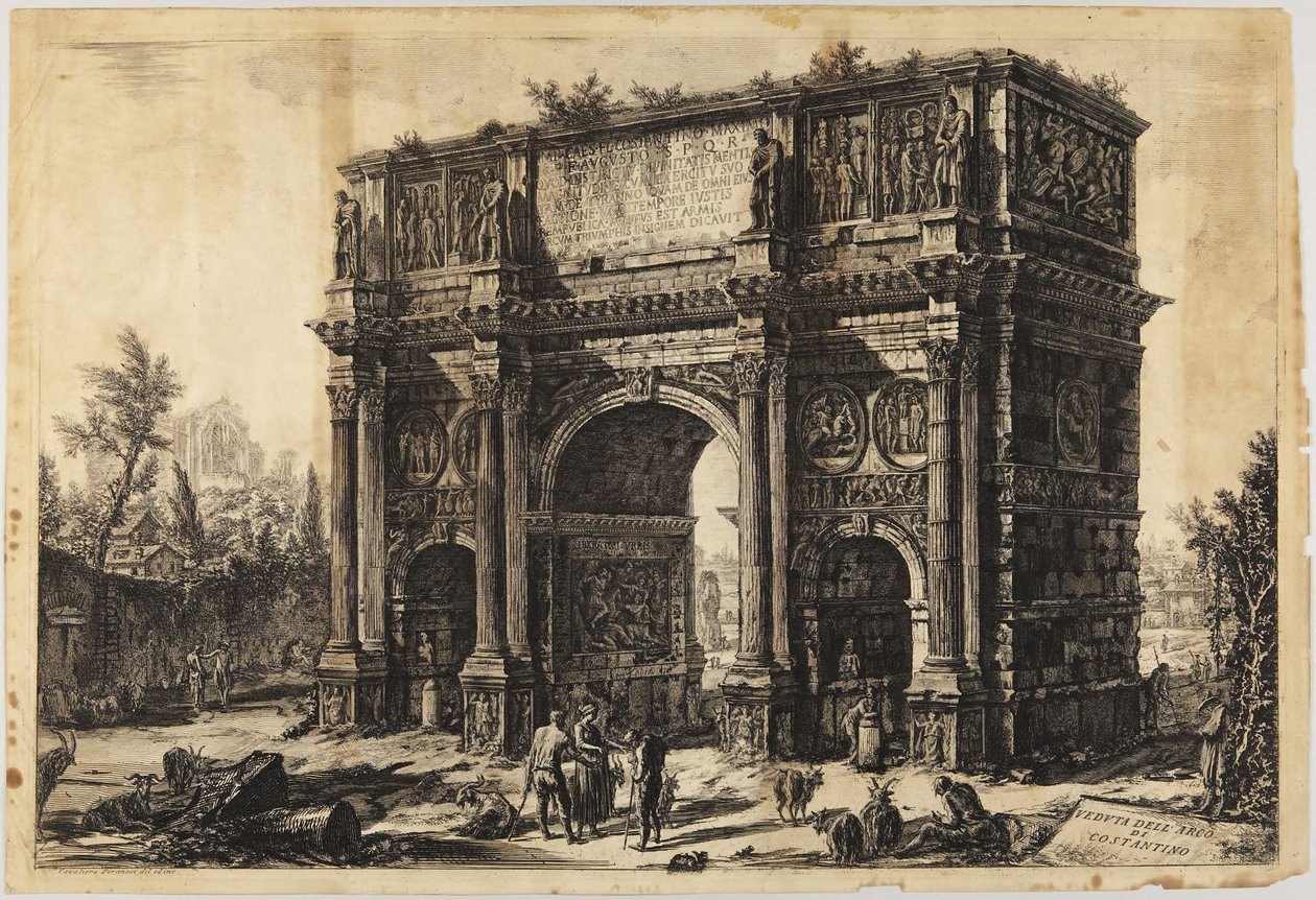Konstantinův oblouk od Giovanni Battista Piranesi