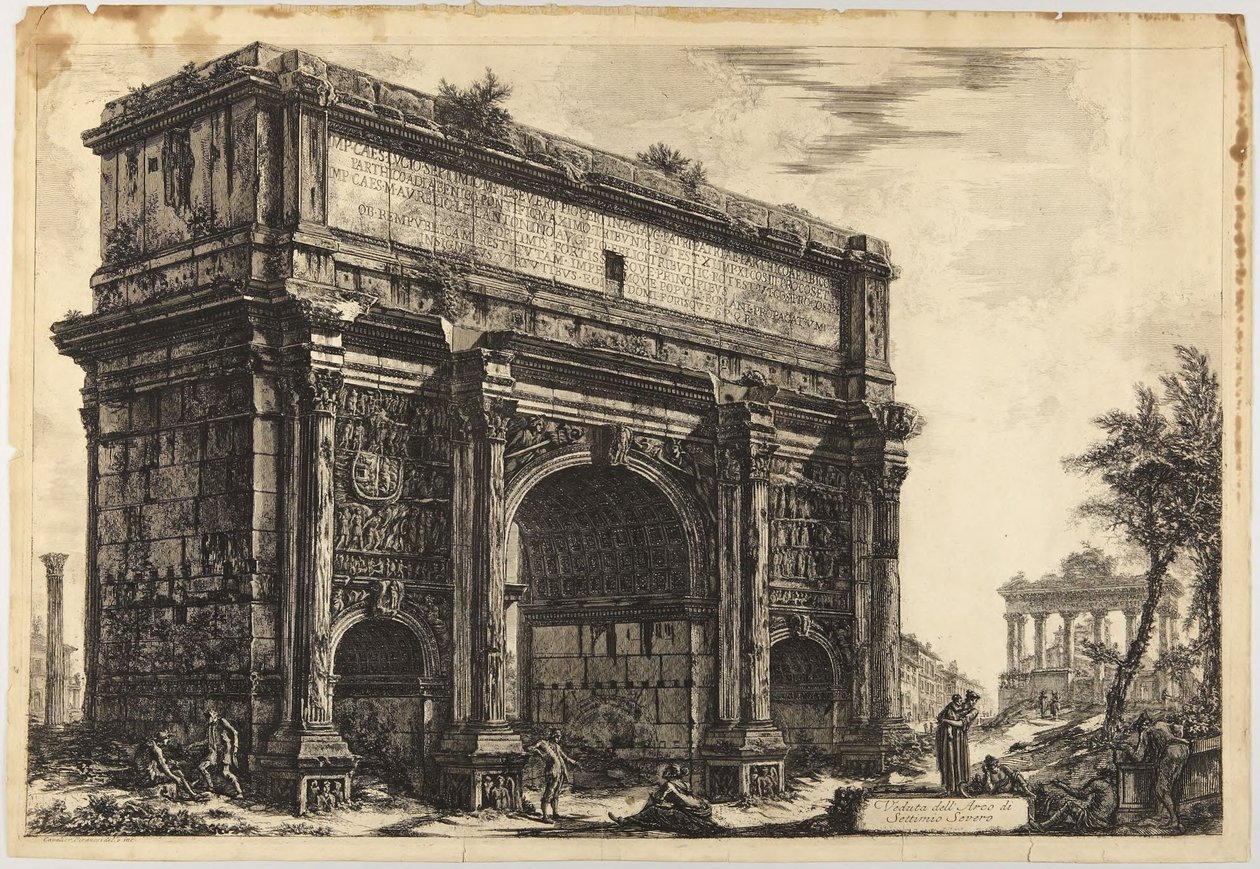 Septimiův Severův oblouk od Giovanni Battista Piranesi