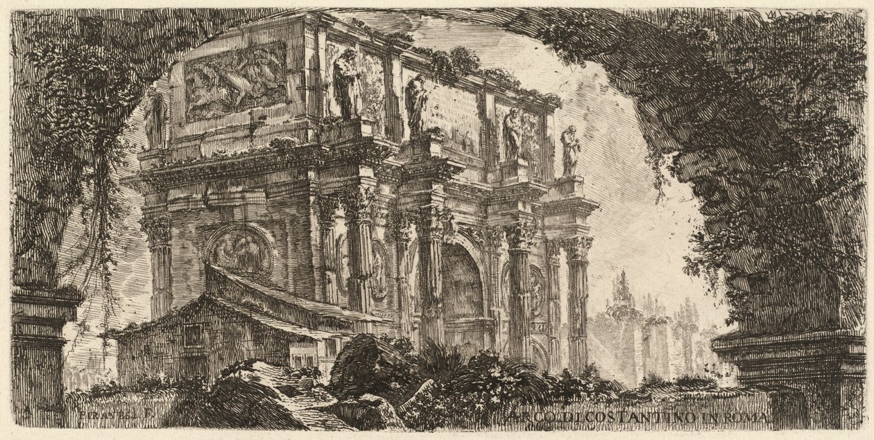 Konstantinův oblouk od Giovanni Battista Piranesi