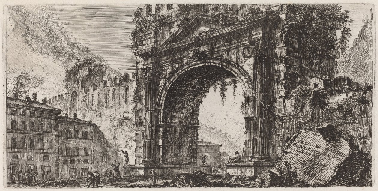 Oblouk Rimino od Augusta od Giovanni Battista Piranesi