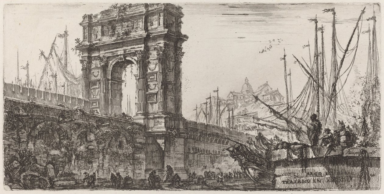 Trajanův oblouk v Anconě od Giovanni Battista Piranesi
