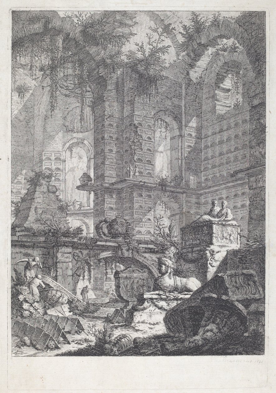 Pohřební komora od Giovanni Battista Piranesi