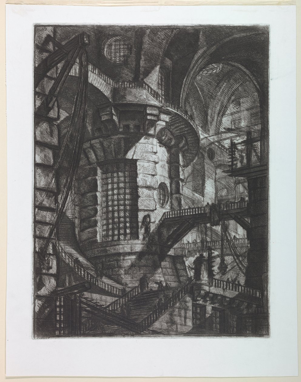 Vězeňská řada, deska III od Giovanni Battista Piranesi