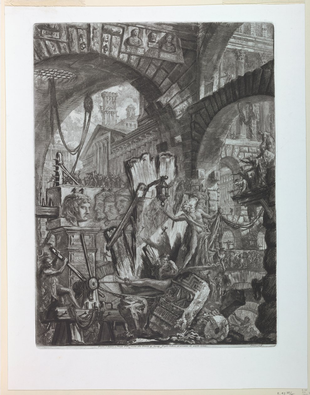 Věznice série Plate II od Giovanni Battista Piranesi