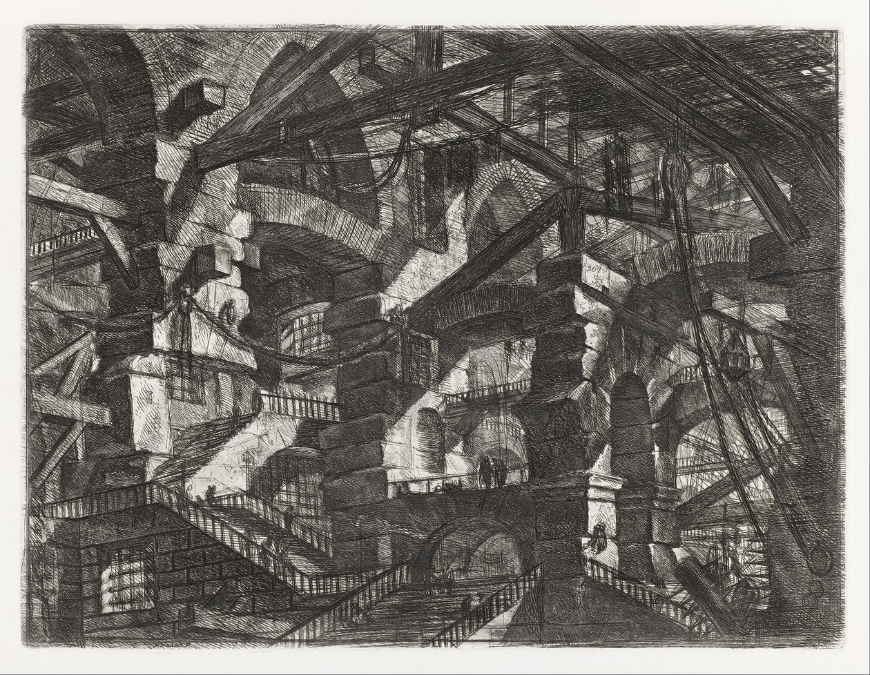 Série Věznice, deska XIV od Giovanni Battista Piranesi