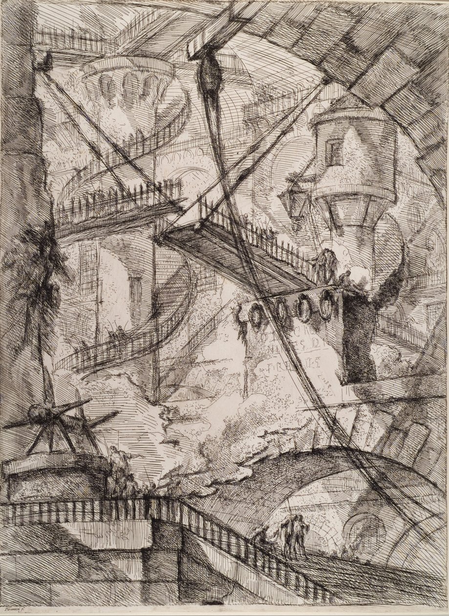 Vězení vynálezů od Giovanni Battista Piranesi