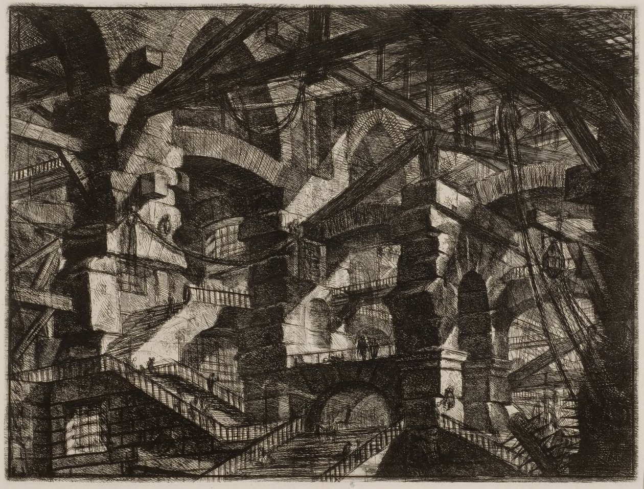 Smyšlená vězení XIV od Giovanni Battista Piranesi