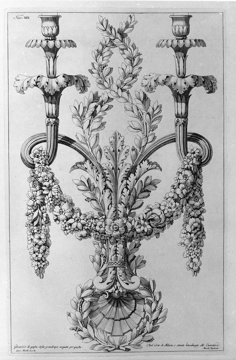 Dekorace. Kresba Giovanni Piranesi (známý jako Piranese) (1720-1778). od Giovanni Battista Piranesi