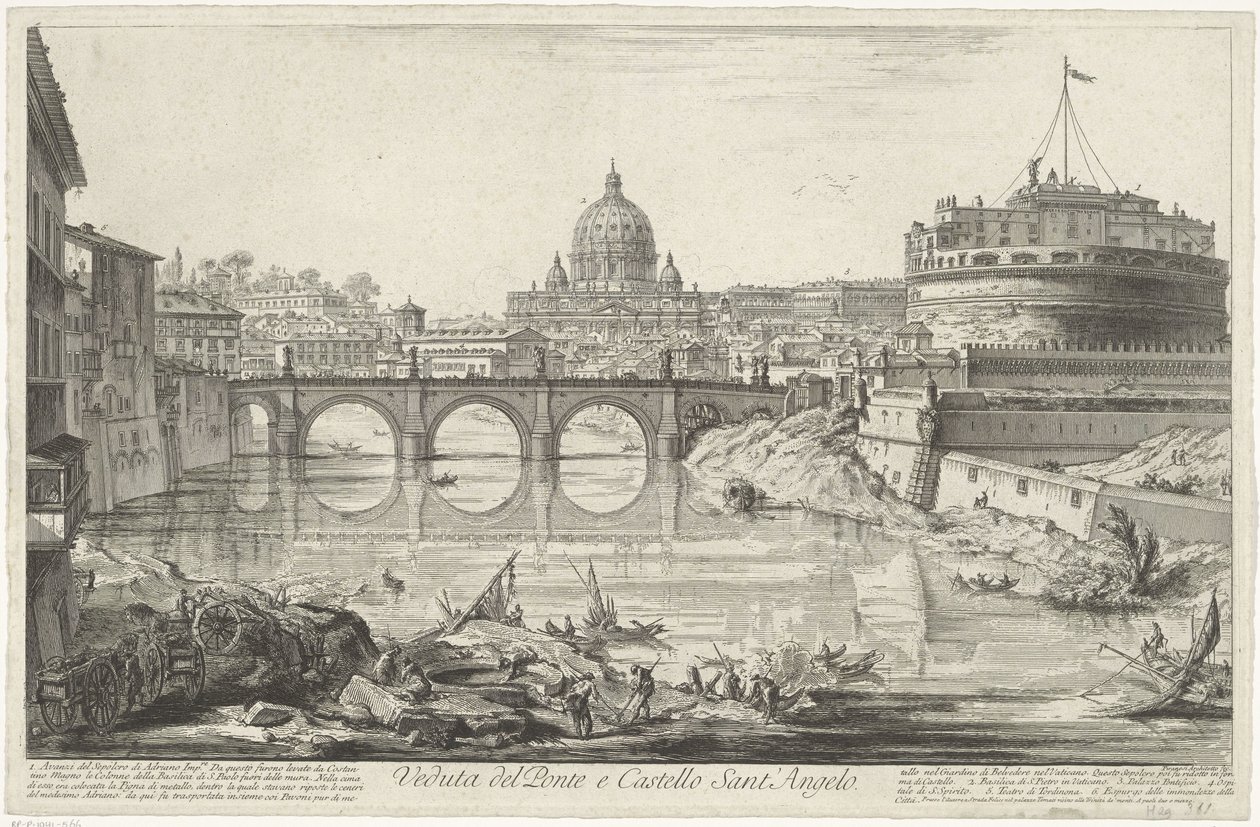 Engelenbrug en Engelenburcht te Rome Pohled na Ponte a Castello Sant