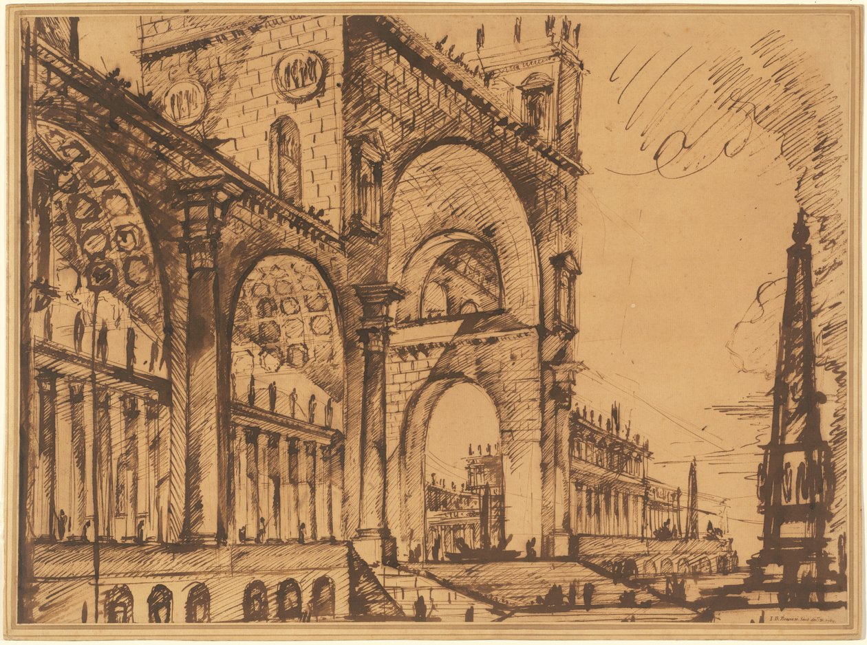 Fantazie na velkolepém triumfálním oblouku od Giovanni Battista Piranesi